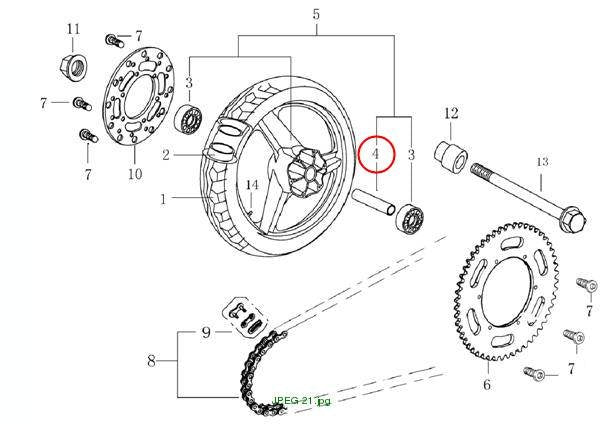 BUSH,REAR WHEEL