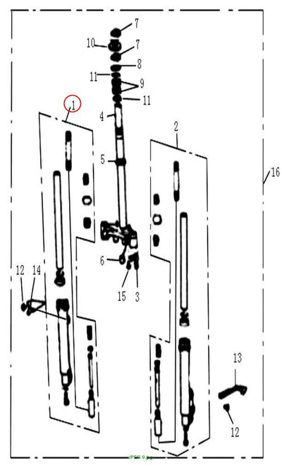 Right fork leg