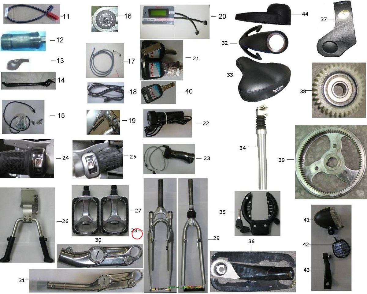 Elo Bike Schaltdrehgriff, graues Kabel