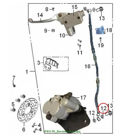 Brake line seal ring