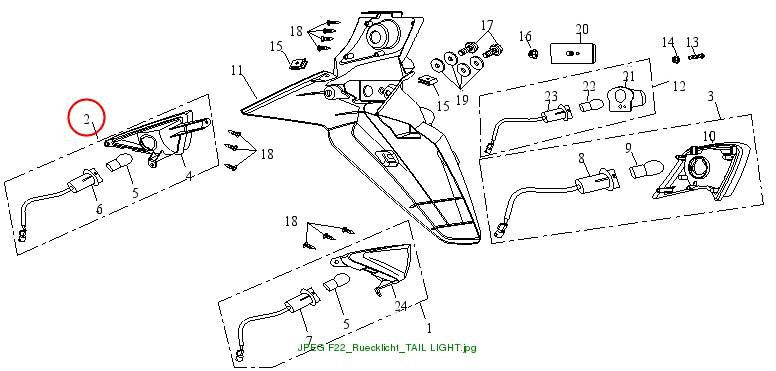 Rear right turn signal
