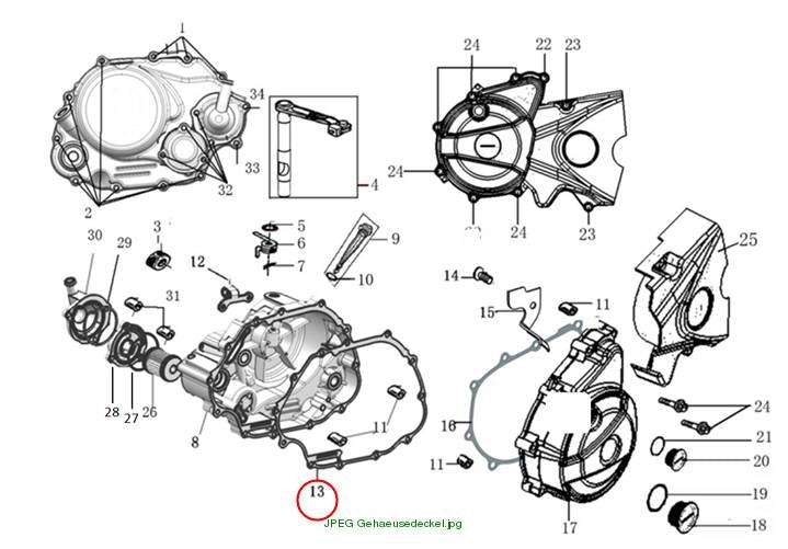 GASKET,R.CRANKCASE COVER
