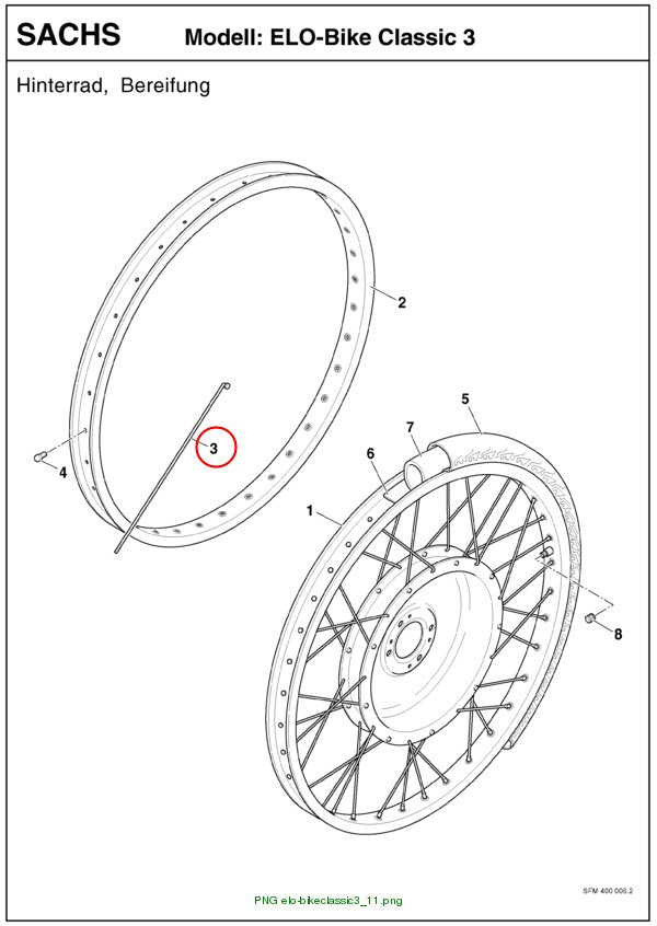 SPEICHE 2,6X153 MM