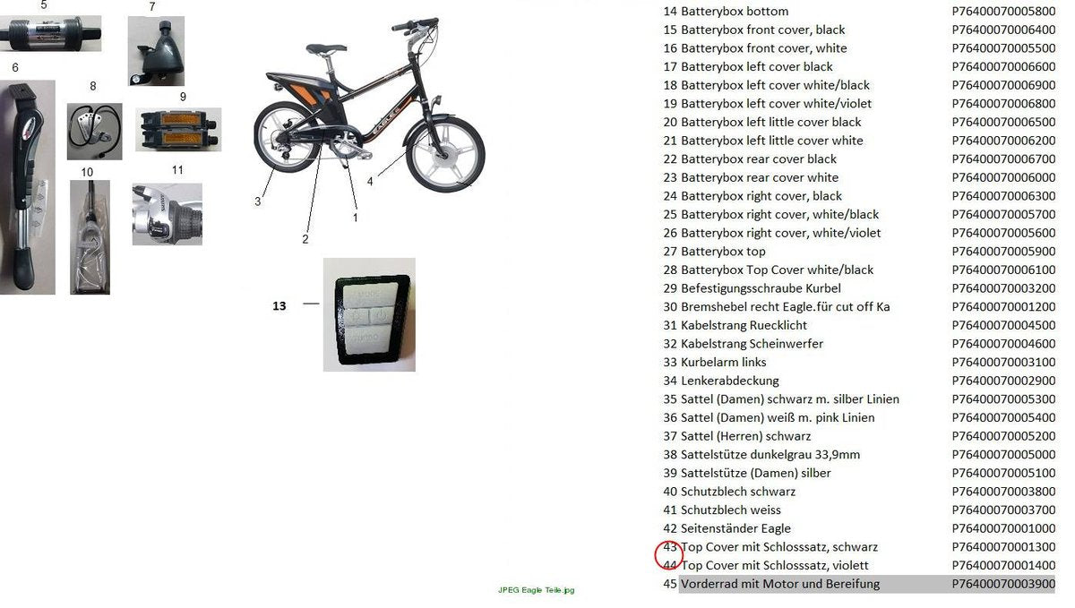 Top Cover mit Schlosssatz, schwarz