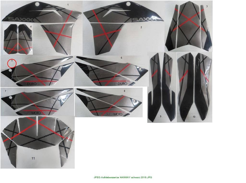 Decal side fairing left ZX 2016 black