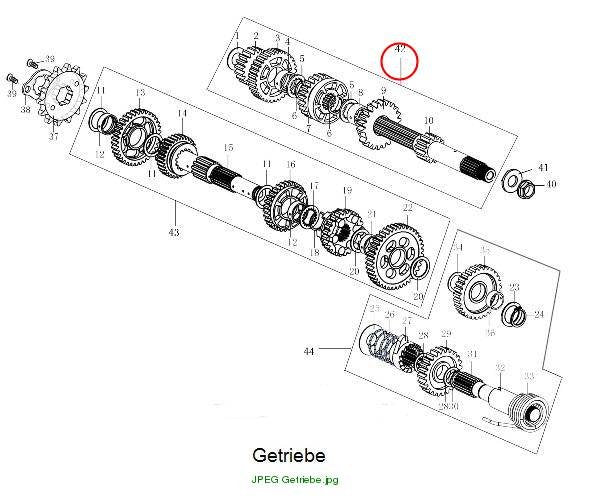 MAIN SHAFT, TRANSMISSION
