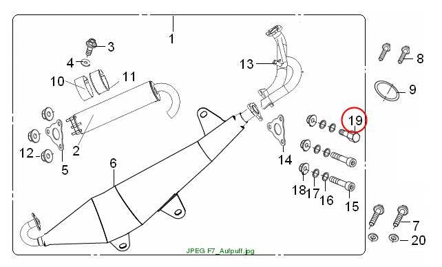 Shear bolt M6x25 exhaust muffler
