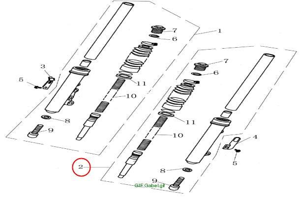 FR.shock absorber.Left