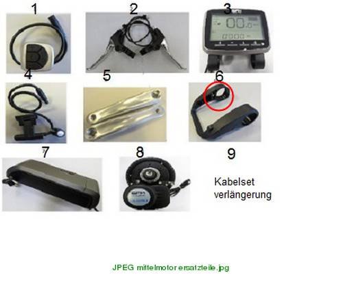 Halter Display Mittelmotor 22mm