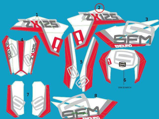 Decal set, tank fairing L. ZX 2013