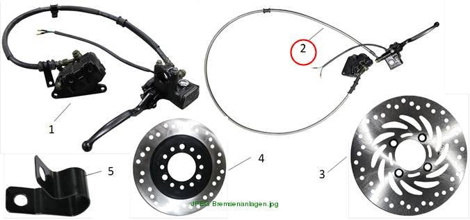 Bremse hinten komplett