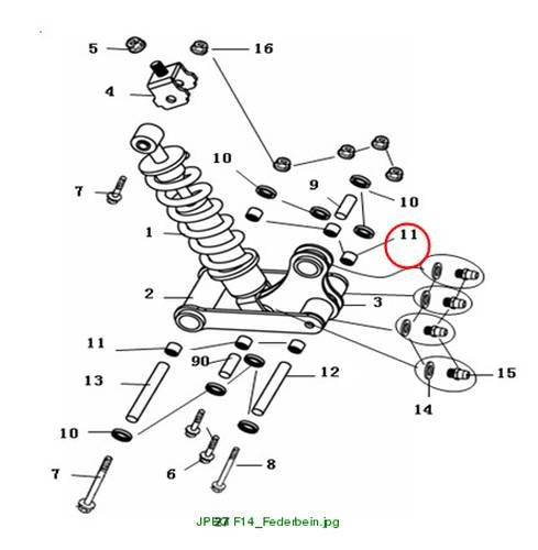 BRG NDL ROCKER ARM REAR SHOCK