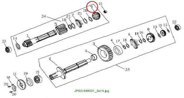 4th gear, main shaft