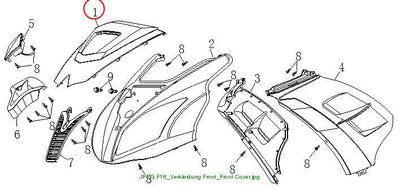 FRONT SHIELD schwarz ohne Aufkleber