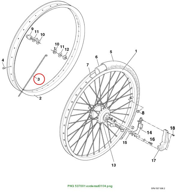 SPOKE 255 lg. 2.34mm thick