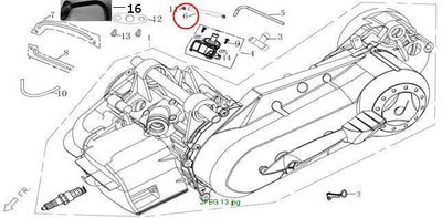 connecting pipe (with cylinder head), sec