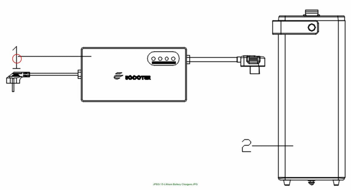 Ladegerät 6442 (schnell) E1R, E2S, E2R mit viereckigem Stecker
