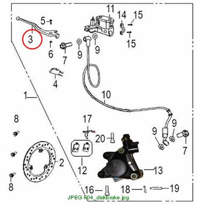 LEVER, FR. BRAKE