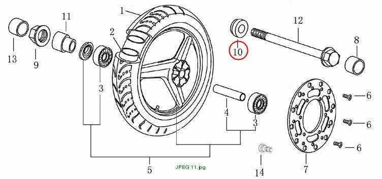 BUSH FR WHEEL L
