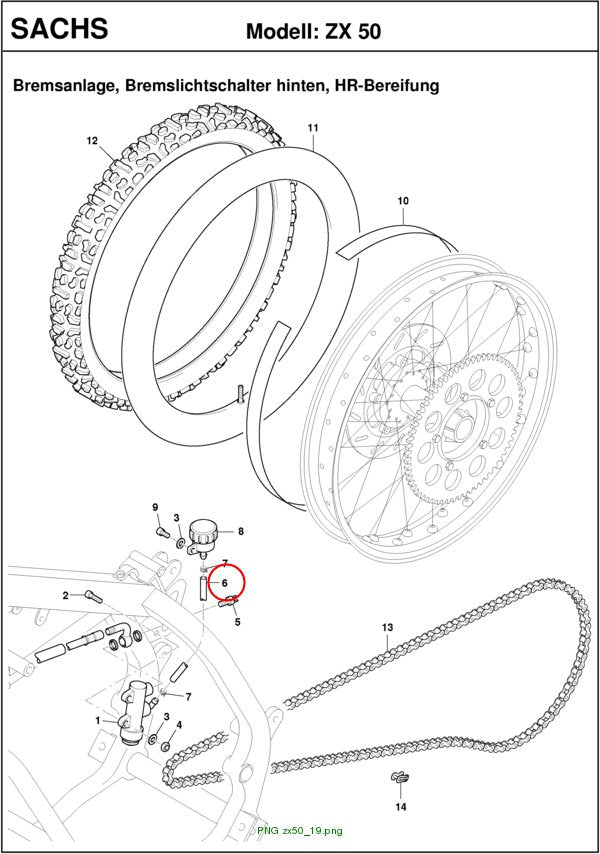 Fuel hose with fabric reinforcement 5x10 mm/ 1 pc. is 100 cm