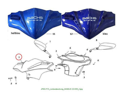 Speedometer cover top white (SFM)