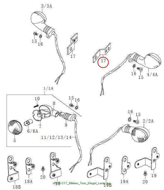 Bracket, rear indicator