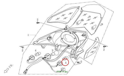 Bulb, RR. turn signal (12V 5/10W)