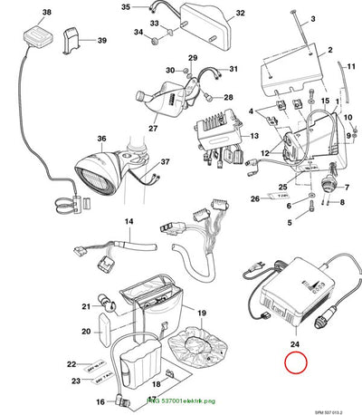 LADEGERÄT Li.Po.24V mit rundrm Stecker 3 Polig