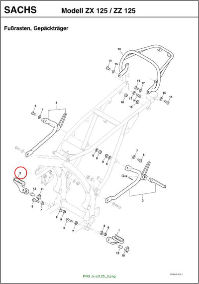 ZX front right footrest
