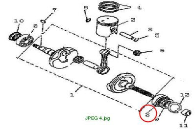 Crankshaft bearing 6204 JR2C3