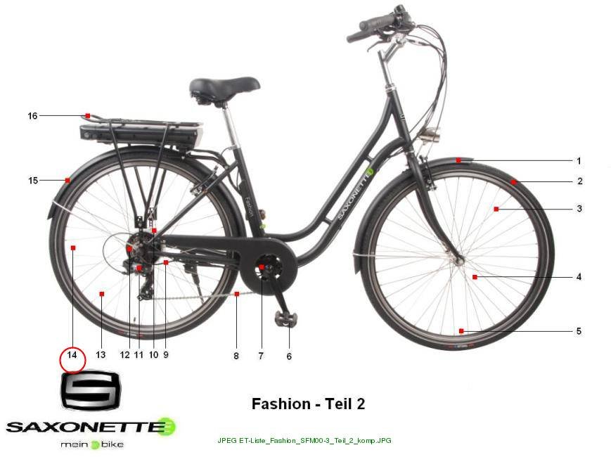 Hinterrad ohne Bereifung mit Motor Fashion