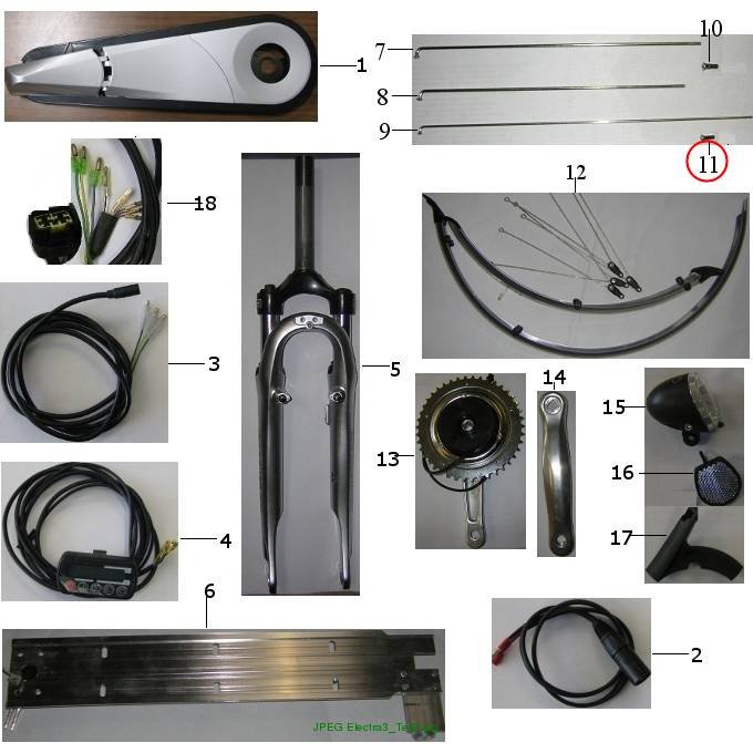 Speichennippel 14G für Hinterrad