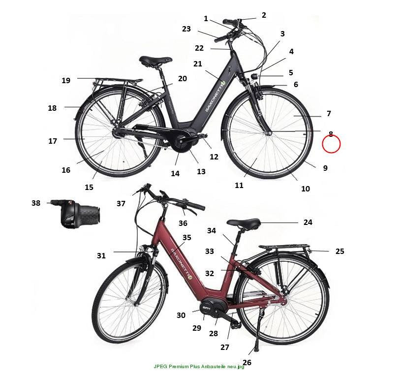 Gabel Suntour SR25 Schaft 185 mm