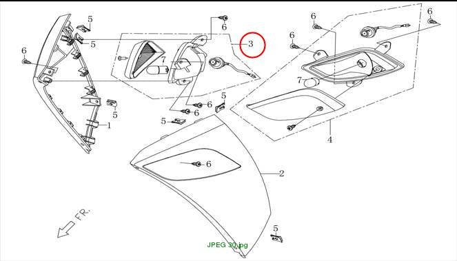 Fr.turning signal Assy.(R.)