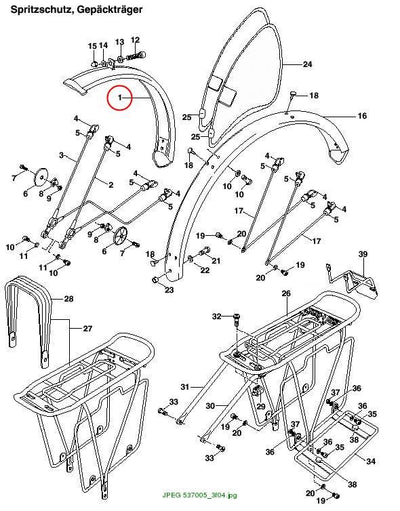 FRONT MUDGUARD (NL) Alu Elektra 05 NL