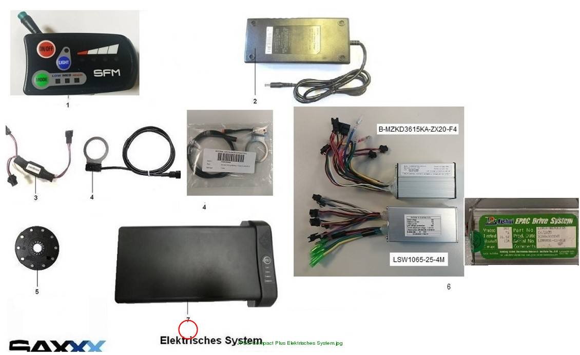 Battery 36V 7,8 Ah Kobold II Foldi Gepäckträger 250mm