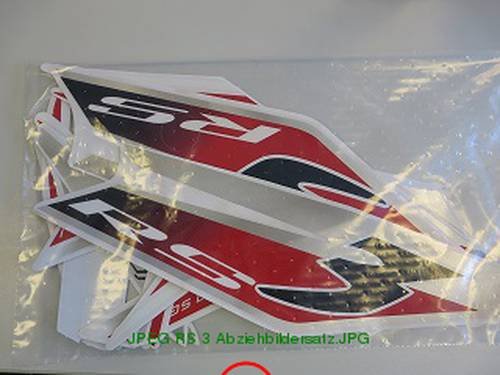 Abziehbildersatz RS 3 rot