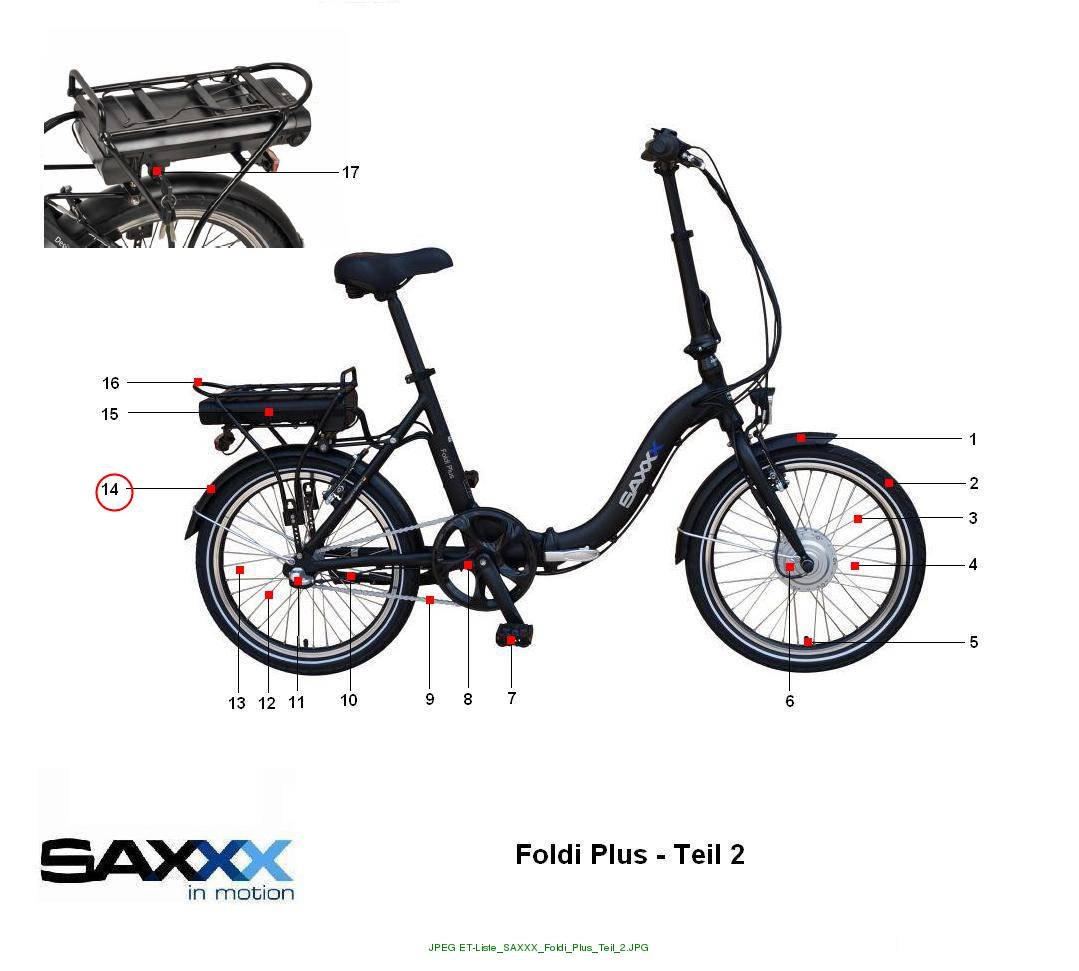 Rear mudguard smooth Foldi Plus 800mm