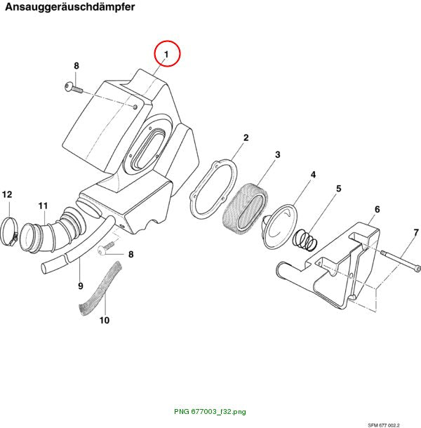 INTAKE SILENCER HOUSING XTC 4-STROKE