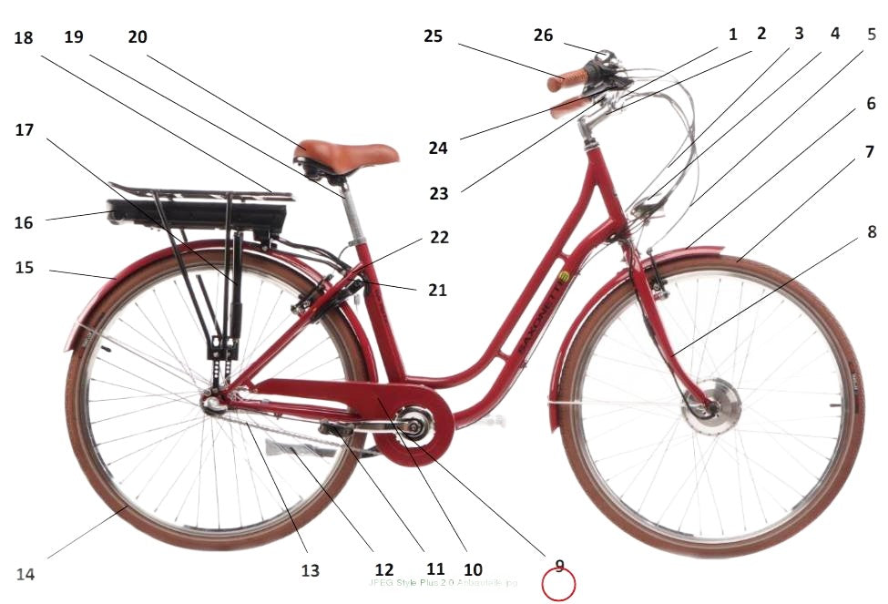 Kettenradgarnitur Style Plus silber 38Z