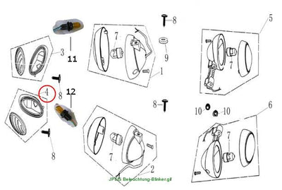 Lamp Shield.Front Indicator (Left)