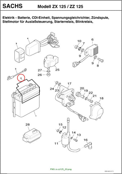 HITZESCHUTZ F.BATTERIE ZX / ZZ 125
