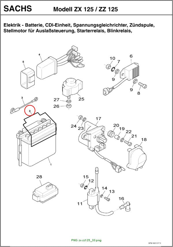 HITZESCHUTZ F.BATTERIE ZX / ZZ 125