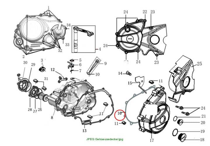 GASKET,L.CRANKCASE COVER