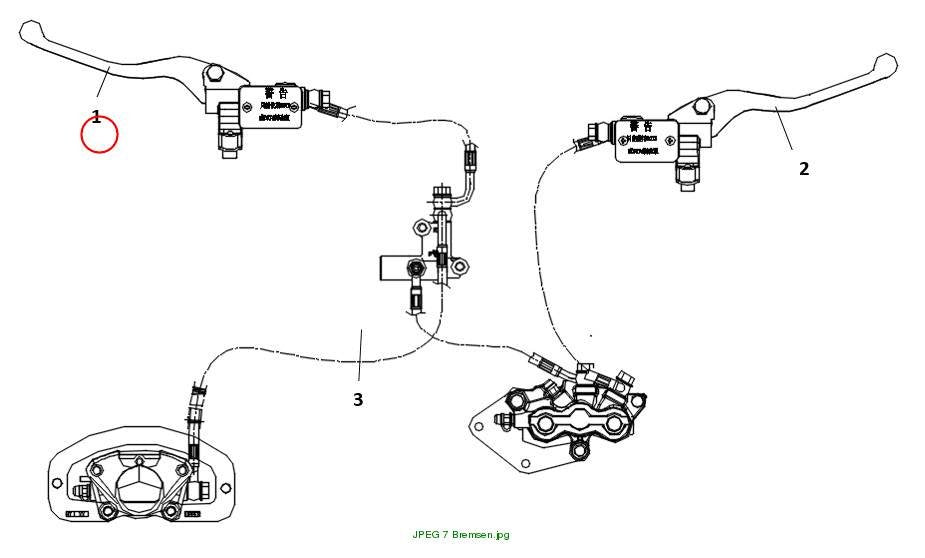 Bremshebel links E1+E2