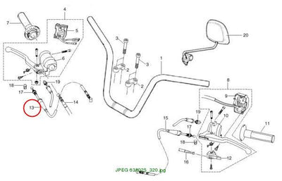 FRONT BRAKE CABLE Saxy 25/45