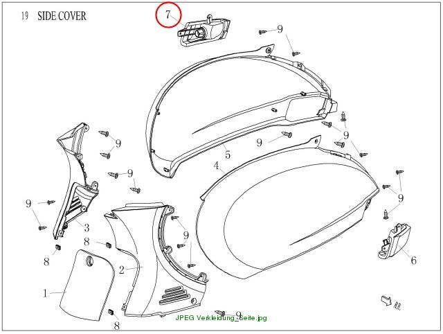 Rear right turn signal