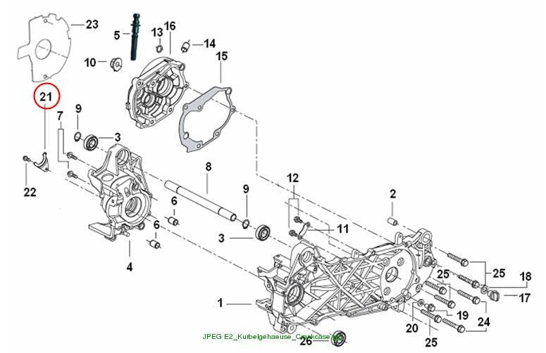 Retaining plate for crankshaft oil seal, right