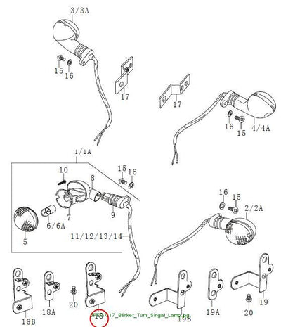 Bracket, front turn signal RH