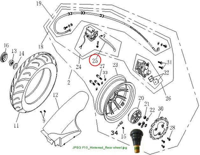 Left brake lever for model with disc brake (Speedjet RS)